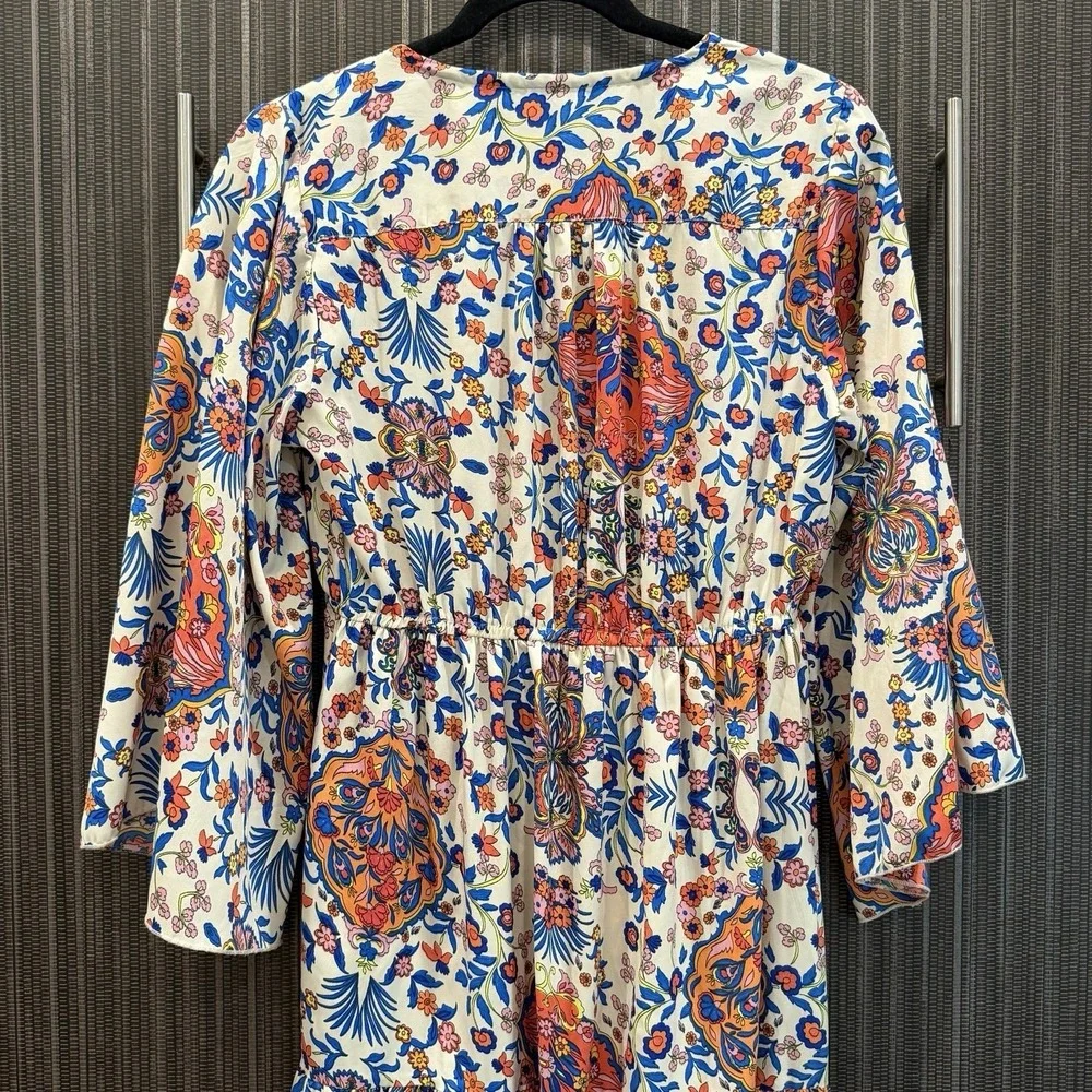 BOEMO Anthropologie Maxi Dress Bohemian Cottagecore‎ Floral Paisley Size Large - Picture 12 of 12